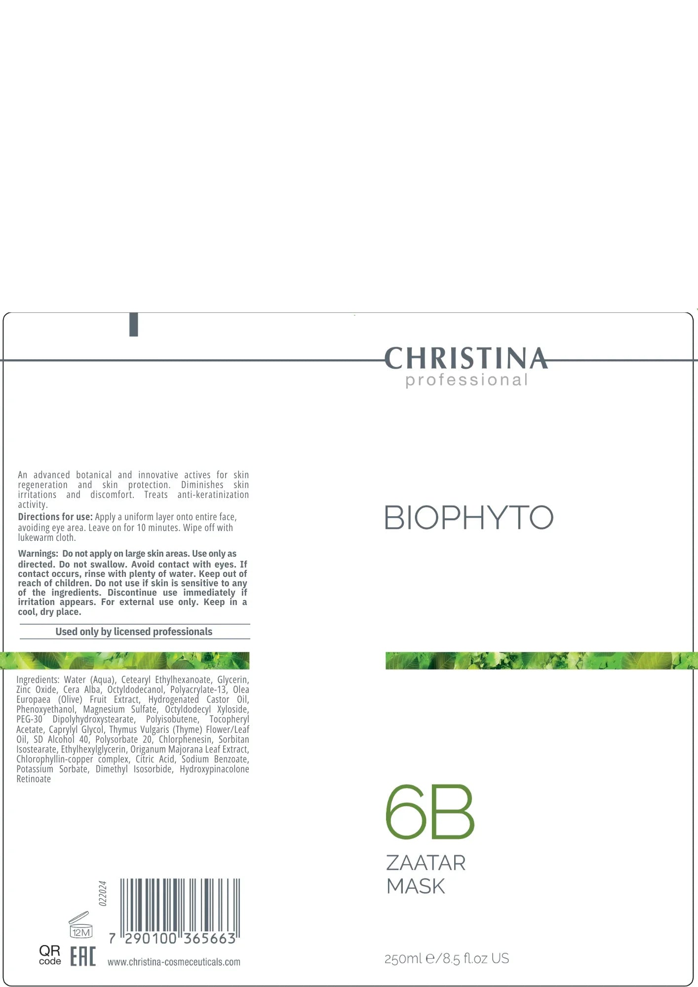 Christina BioPhyto 6b Zaatar Mask – maska do twarzy – mask