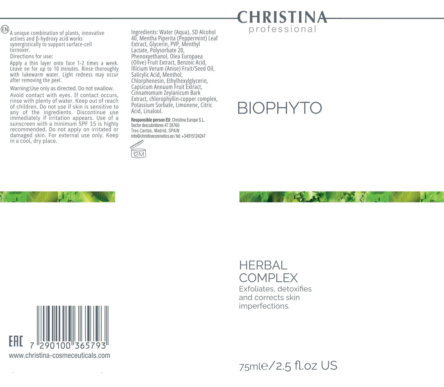 Christina BioPhyto Herbal Complex Peeling Ziołowy Detoksykujący