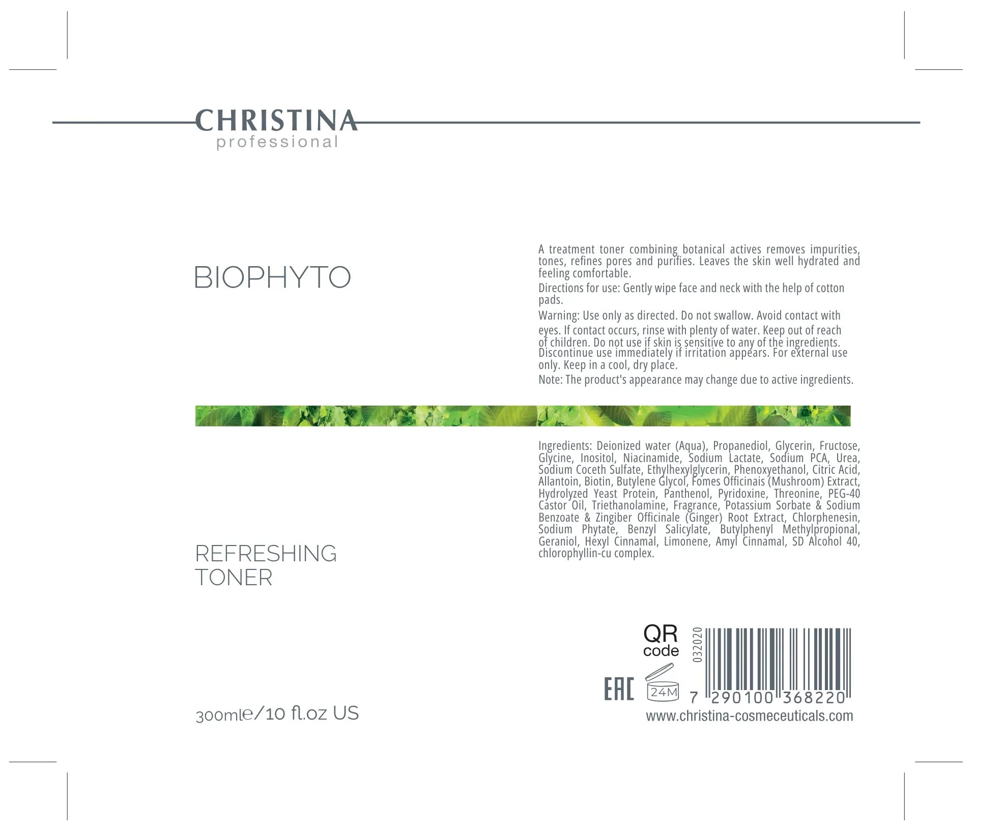 Christina BioPhyto Refreshing Toner – tonik do twarzy