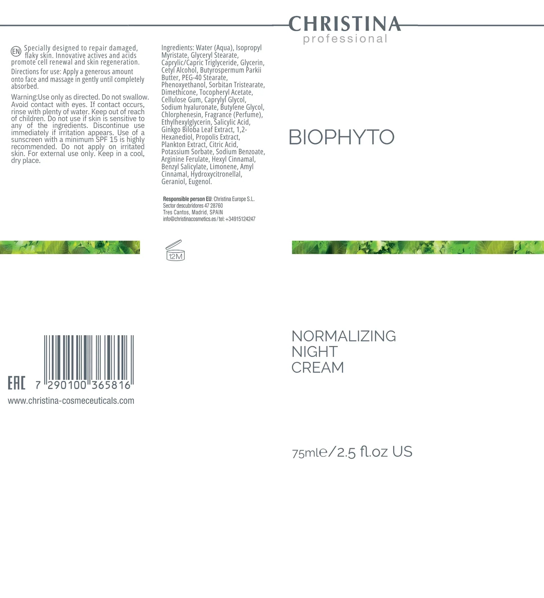 Christina BioPhyto Normalizing Night Cream