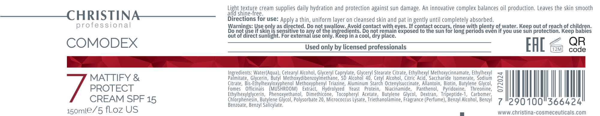 Matujący krem ochronny SPF 15 (krok 7)