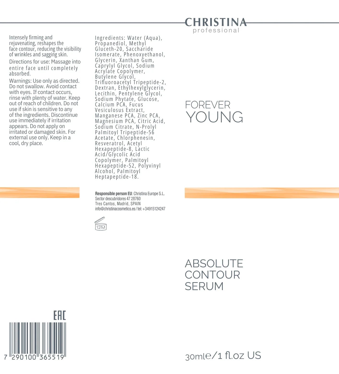 Aplikacja serum konturującego Christina Forever Young - profesjonalna pielęgnacja ujędrniająca z peptydami redukująca oznaki starzenia