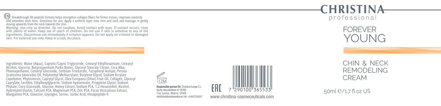 Forever Young Chin & Neck Remodelling Cream Krem remodelujący do szyi i podbródka z peptydami_50ml