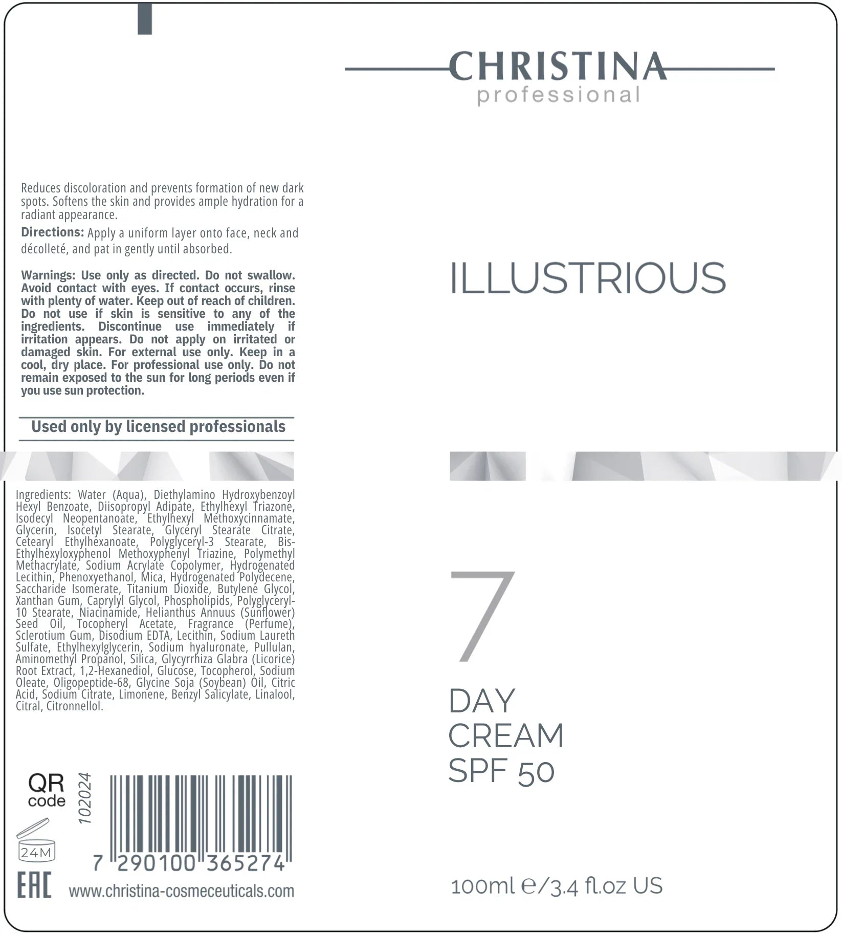 Christina Illustrious 7 Day Cream SPF 50 – krem do twarzy – SPF – na trądzik – na cerę naczynkową – cream