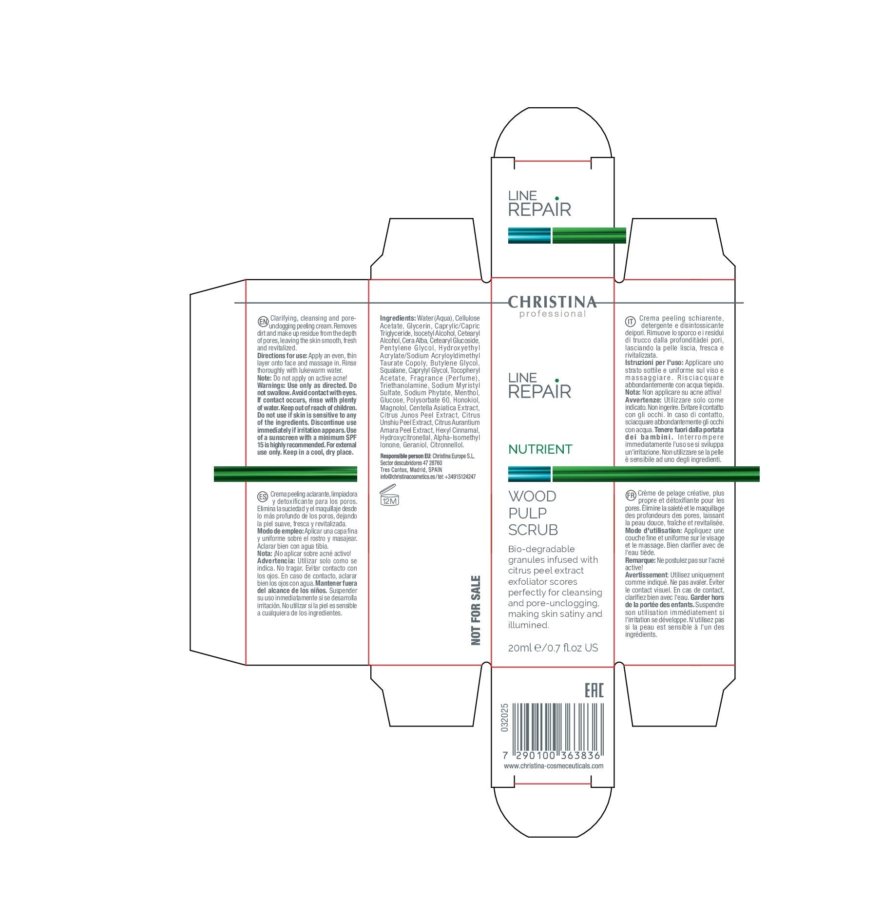 Line Repair Nutrient Wood Pulp Scrub