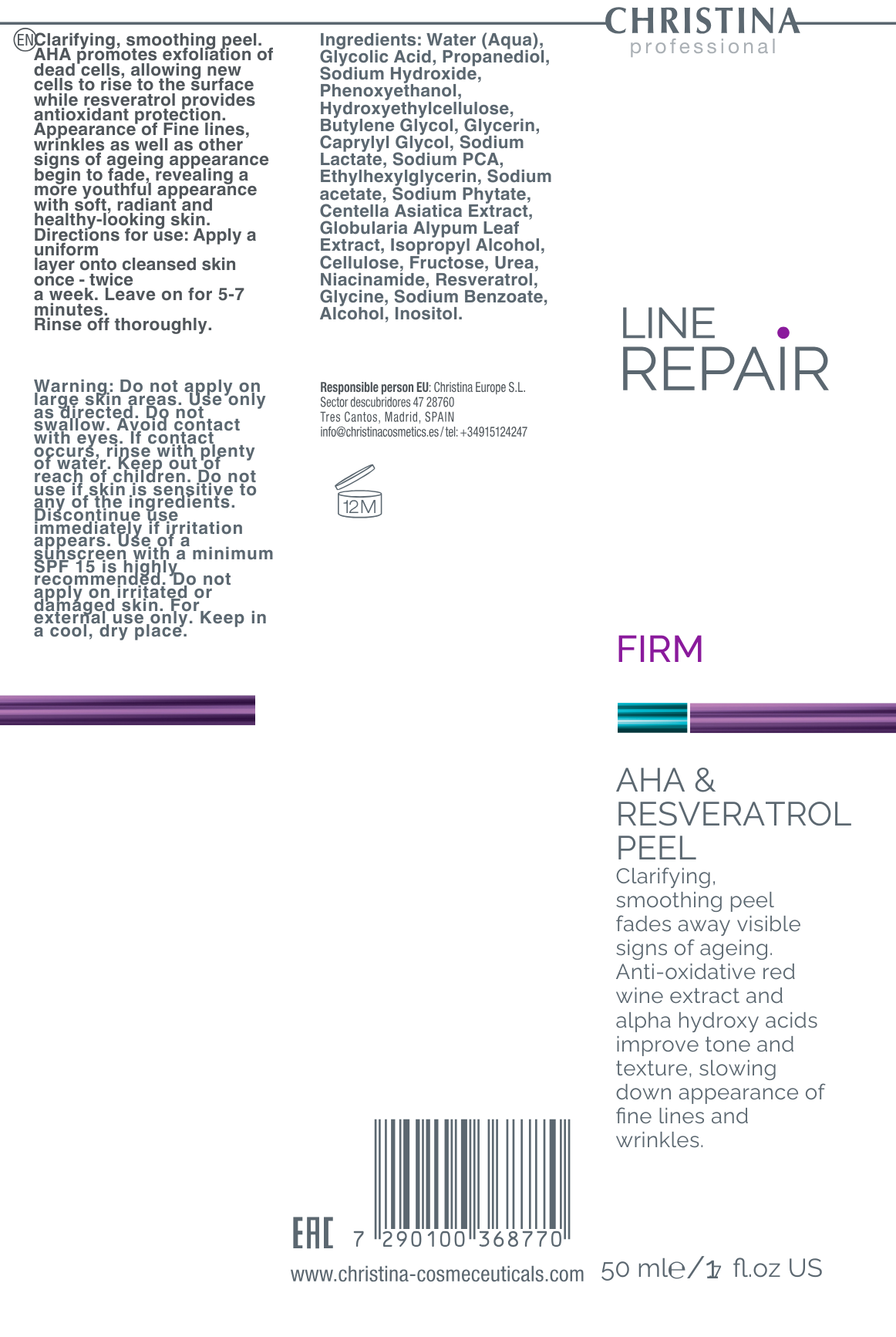 AHA & Resveratrol Peel