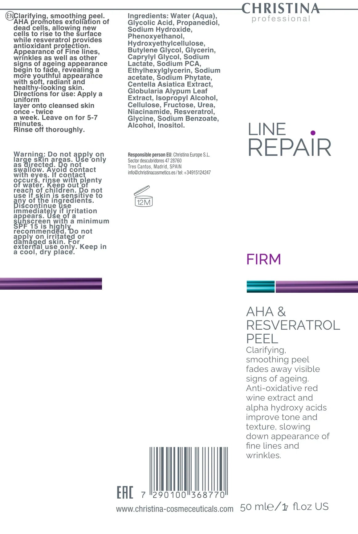 Christina Line Repair Firm AHA & Resveratrol Peel – na trądzik
