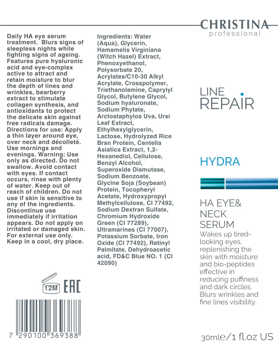 Christina Line Repair Hydra HA Eye& Neck Serum – serum