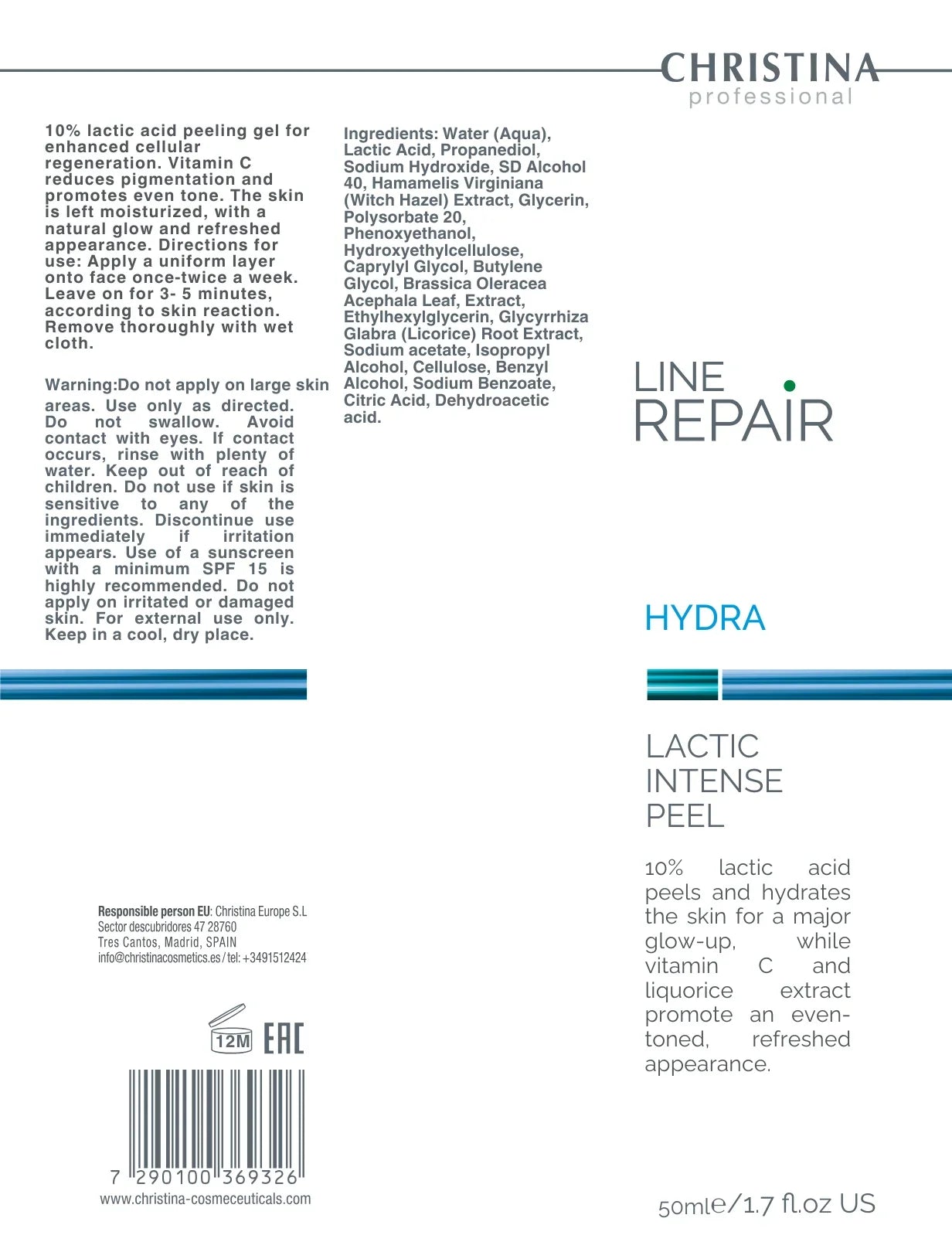 Christina Line Repair Hydra Lactic Intense Peel