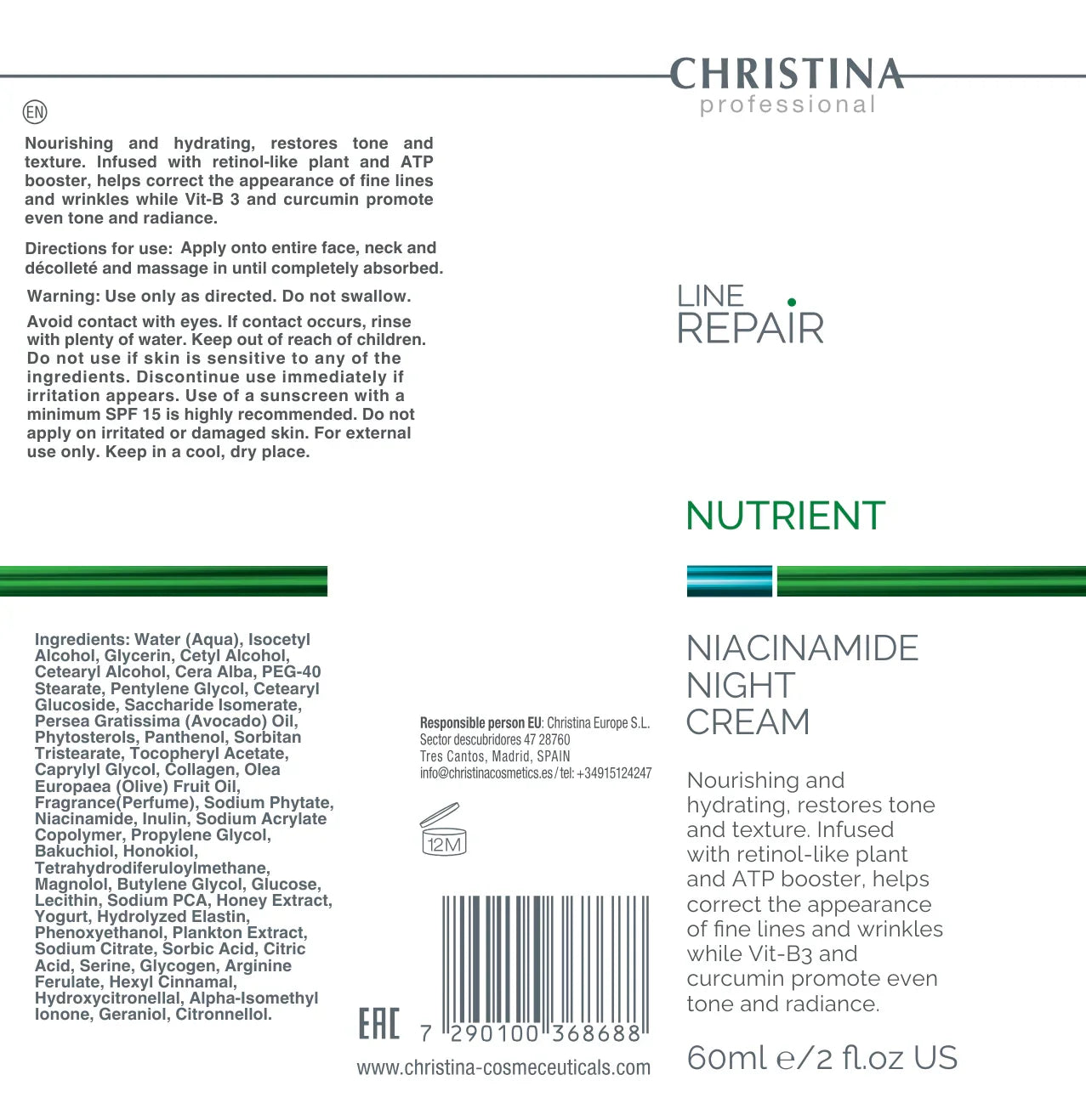 Line Repair Nutrient Niacinamide Night Cream