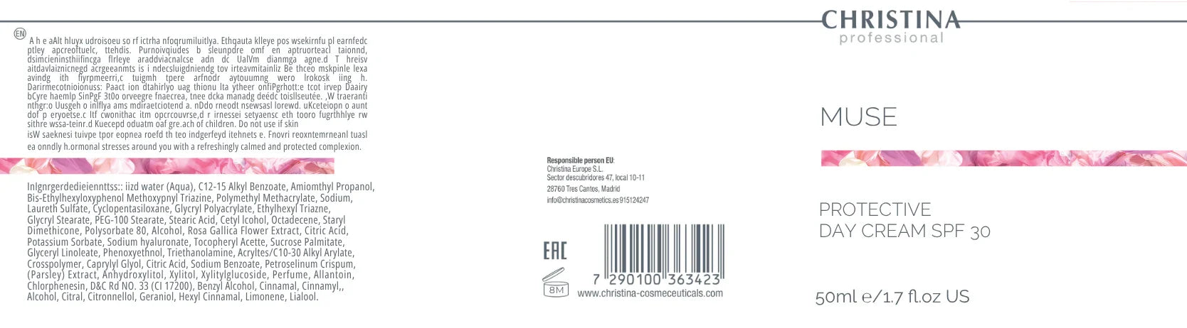 Muse 防護日霜 SPF 30 再生日霜 SPF 30 含外泌體