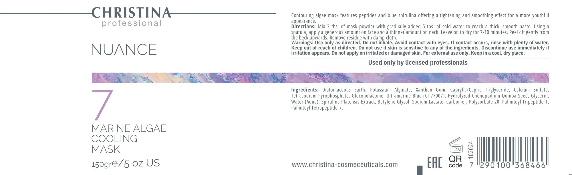 Christina Nuance 7 Marine Algae Cooling Mask – maska do twarzy – mask