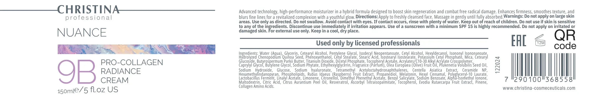 Christina Nuance 9b Pro Collagen Radiance Cream – krem do twarzy – cream