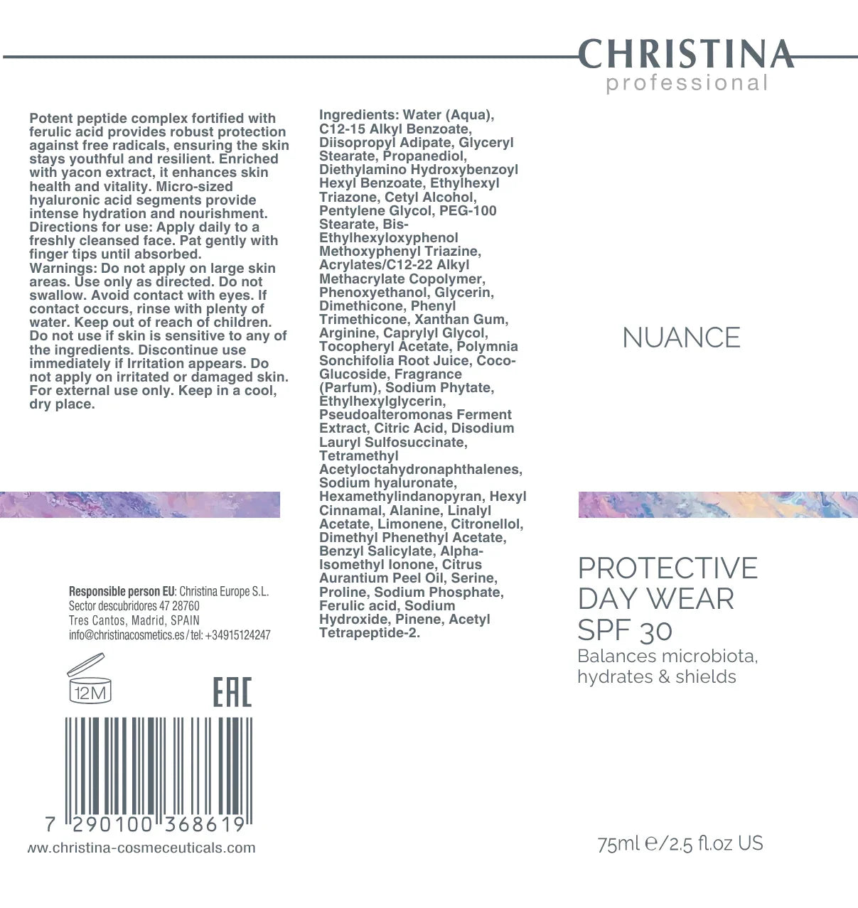 Christina Nuance Protective Day Wear SPF 30 – krem z filtrem – SPF