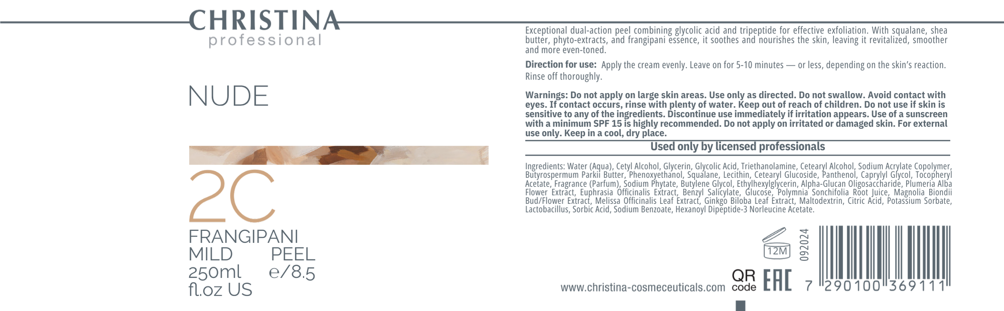 Łagodny peeling z kwiatem frangipani (krok 2C)