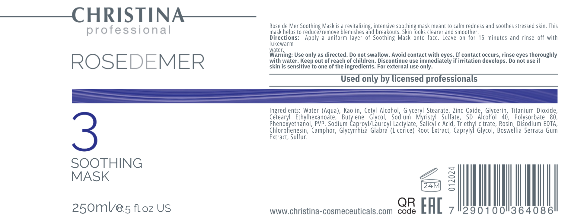 Maska łagodząca Rose De Mer (krok 3)