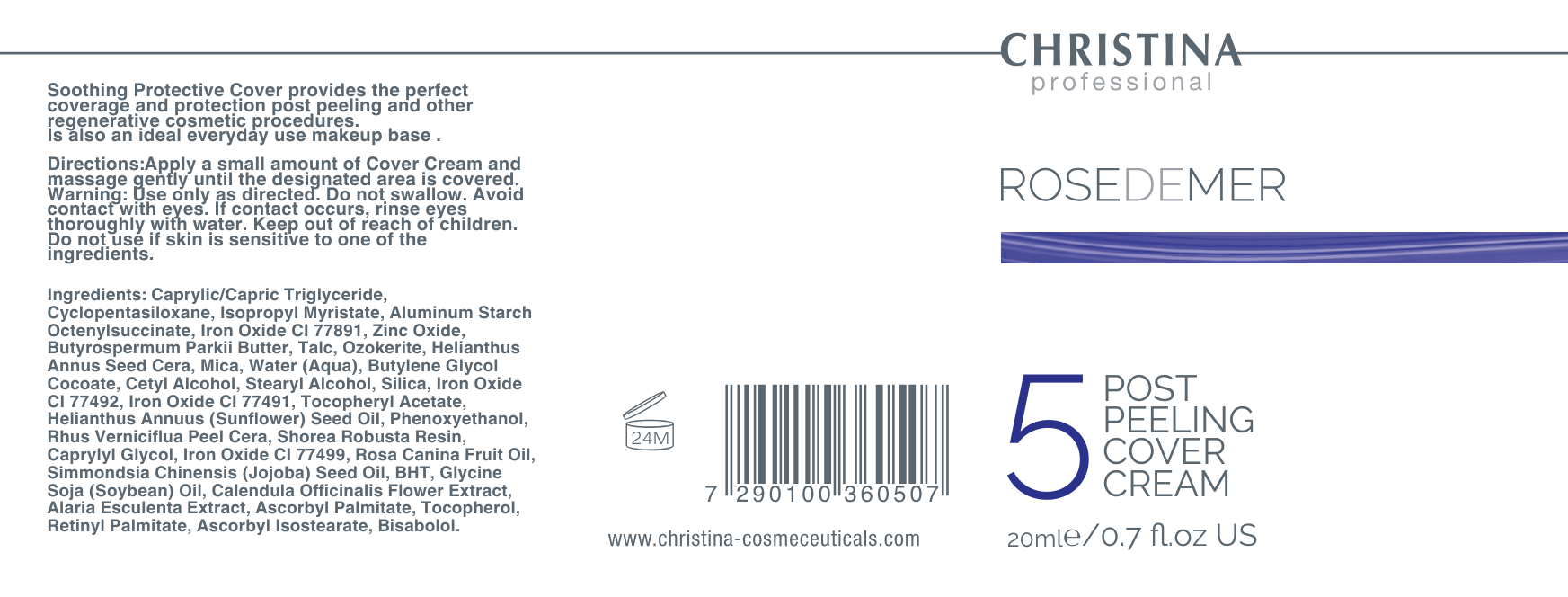 Post peeling cover cream (step 5)