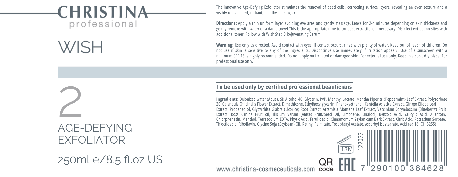 Peeling eksfoliator o działaniu przeciwstarzeniowym (krok 2)