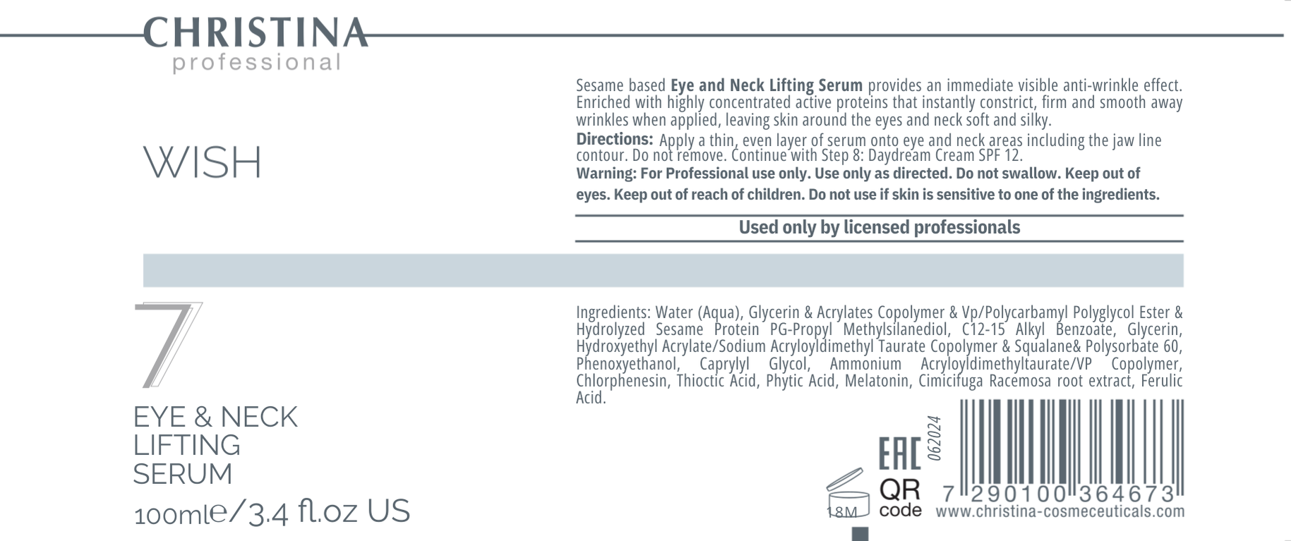 Serum liftingujące do okolic oczu i szyi (krok 7)