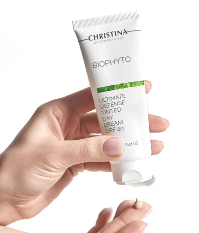 Christina BioPhyto Ultimate Defense Tinted Day Cream SPF 20 – krem z filtrem – SPF – skóra wrażliwa