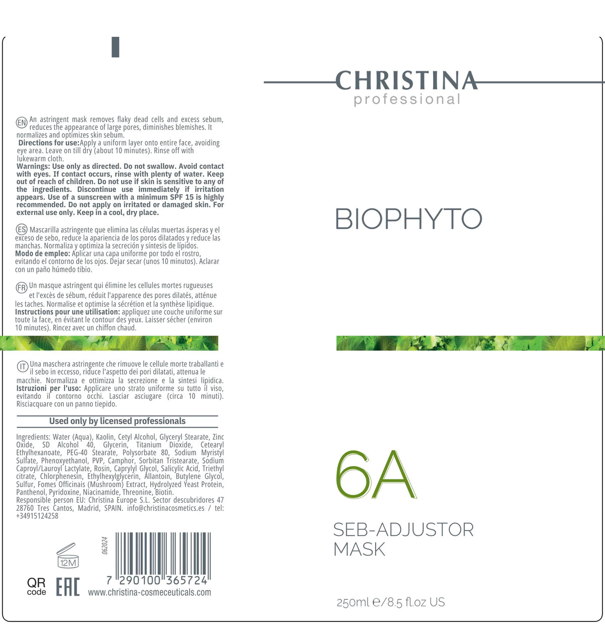 BioPhyto Seb Adjustor Mask (step 6a) – Christina Cosmetics