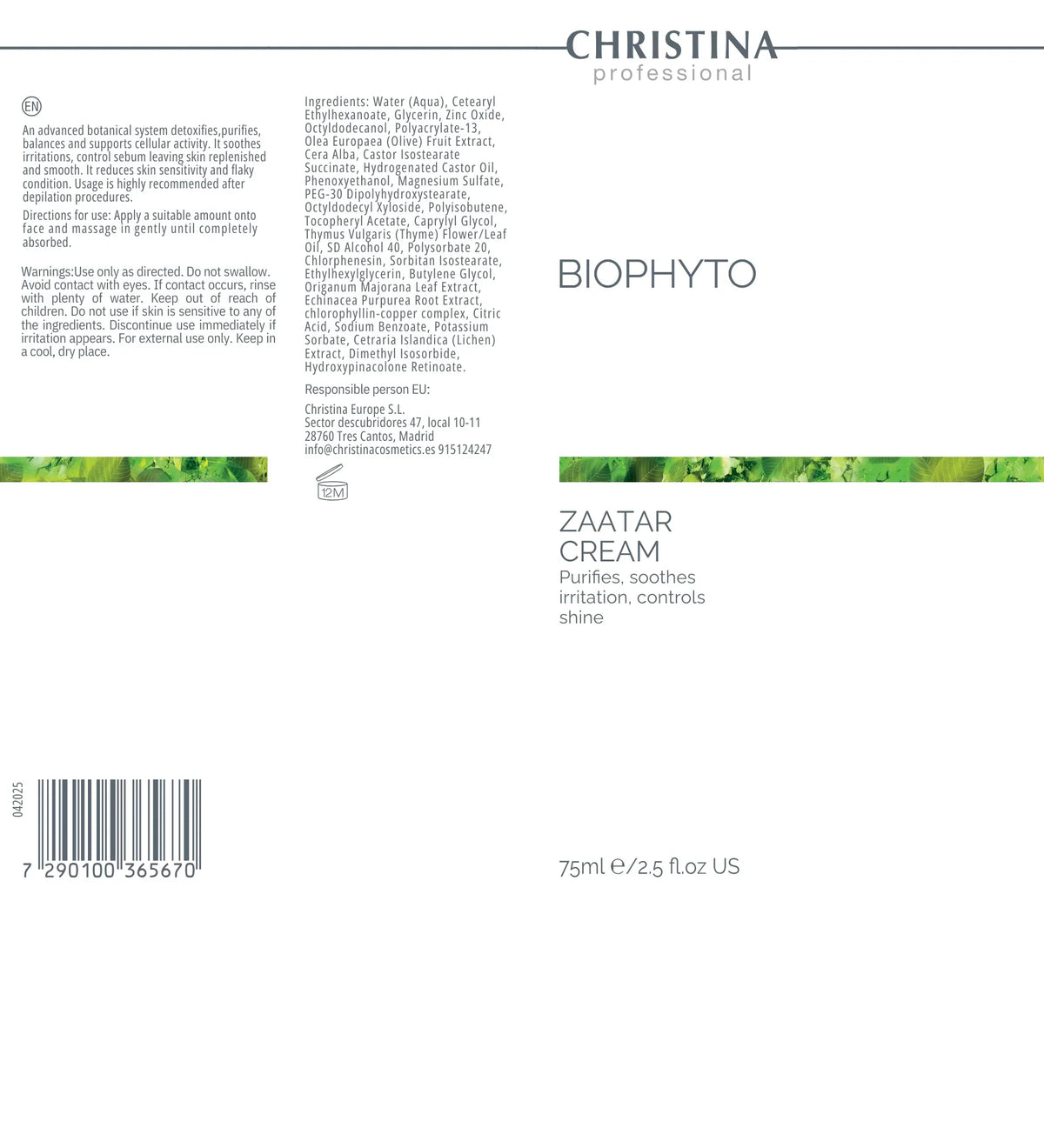 BioPhyto Zaatar Cream with olive oil | Christina – Christina Cosmetics