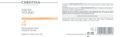 Forever Young Regenerating Under Mask (krok 4) Maska bazowa z peptydami przeciwzmarszczkowa
