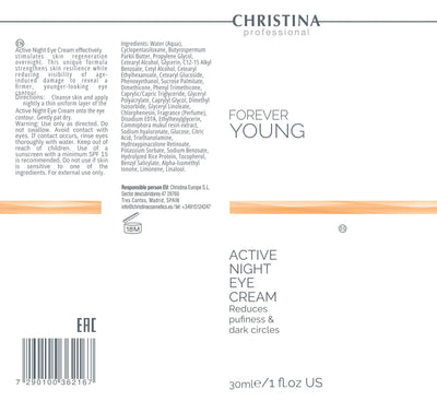 Forever Young Active Night Eye Cream Krem regenerujący na noc pod oczy z retinolem