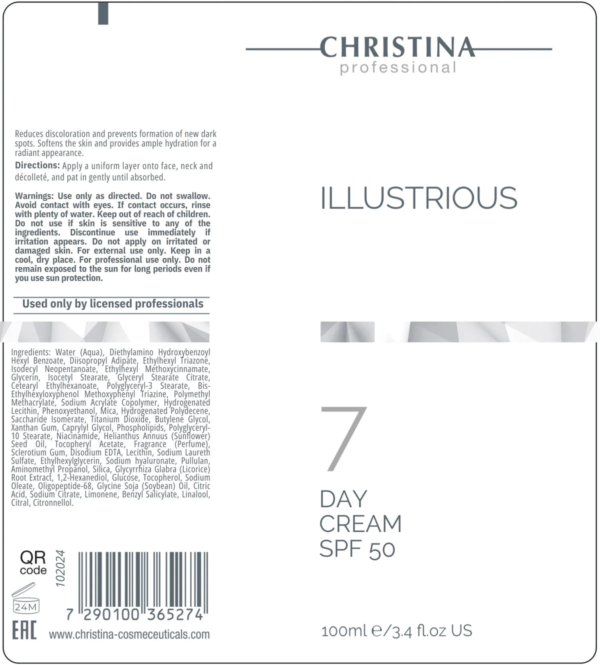 ILLUSTRIOUS 日霜SPF 50 (步驟7) | Christina Pro – Christina Cosmetics