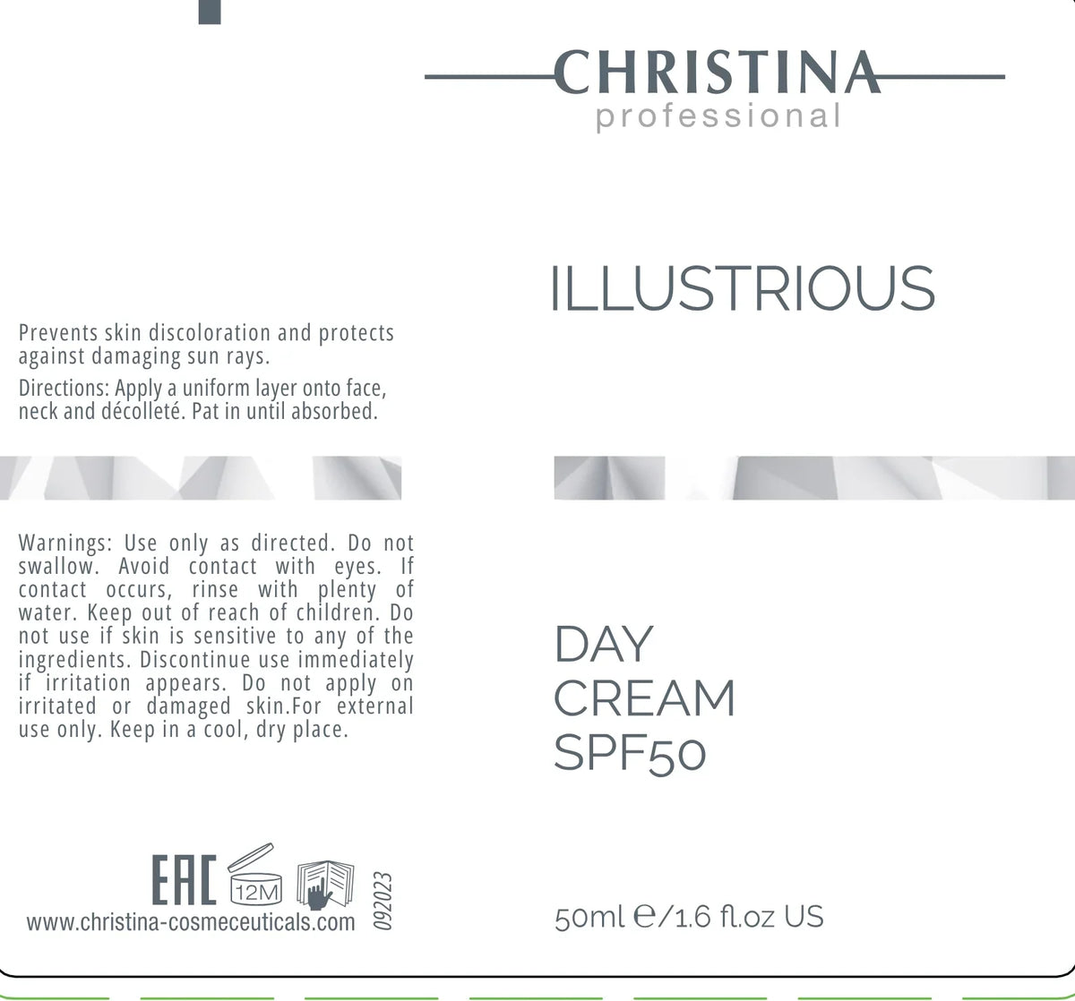 Illustrious Day Cream SPF 50 for hyperpigmentation | Christina