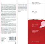 Christina firming serum with sericin, hydrolyzed silk and peptides. Instant lifting effect, smooths the skin.