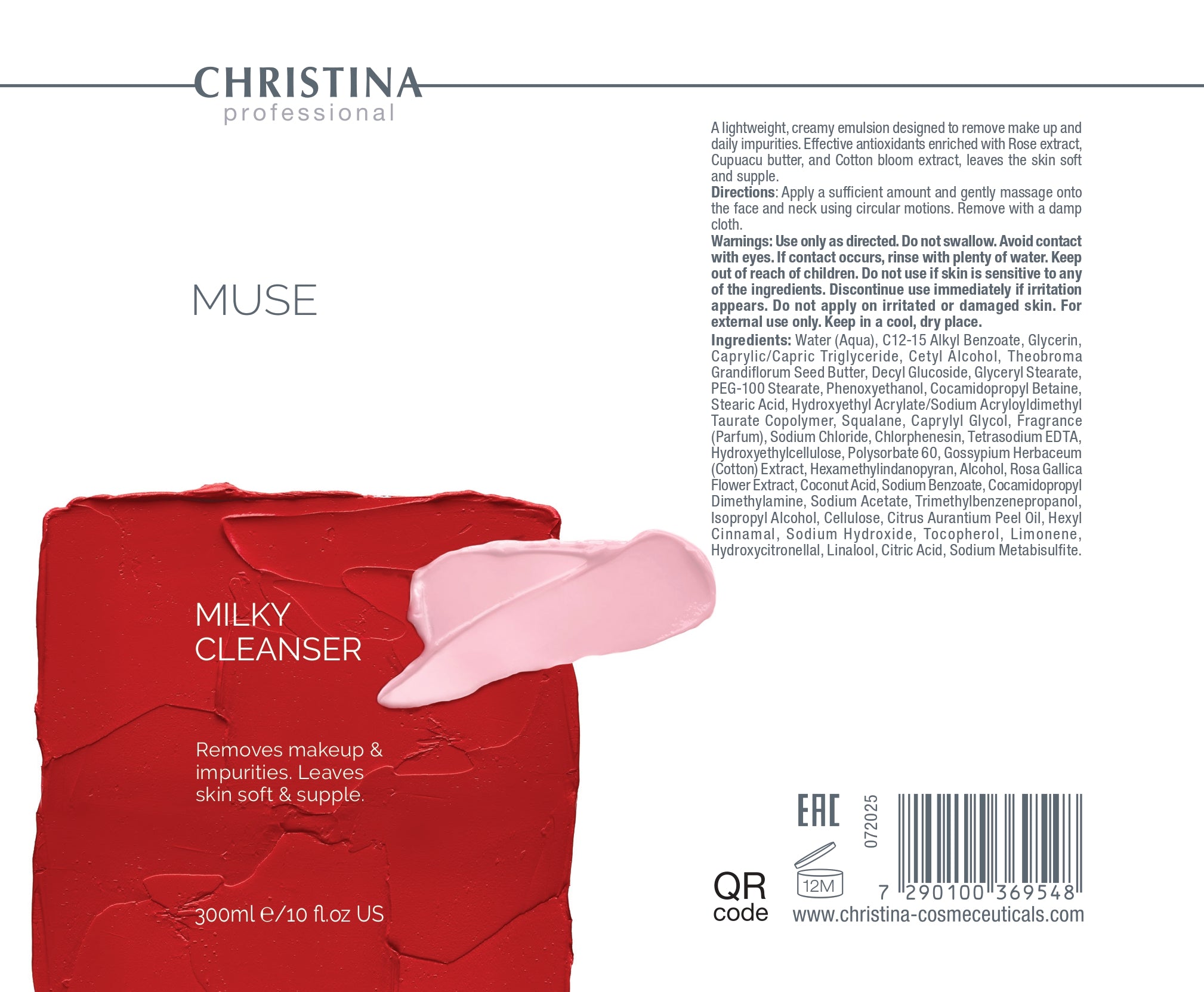 Muse Milky Cleanser - Delikatne mleczko oczyszczające - 300 ml
