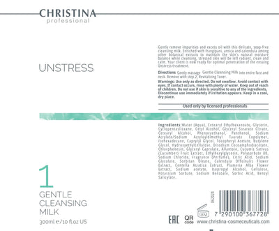 Unstress Step 1: Gentle Cleansing Milk Soothing probiotic cleansing milk (sensitive skin)
