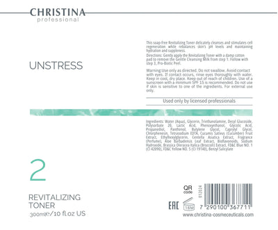 Christina Unstress Step 2:Revitalizing Toner – tonik do twarzy – SPF – na cerę naczynkową