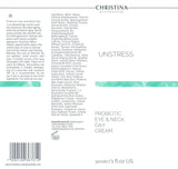 Christina Unstress Pro Biotic Eye & Neck Day Cream SPF 12 – neck & décolleté care – SPF – for couperose-prone skin – cream